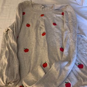 Jcrew grey Apple sweater